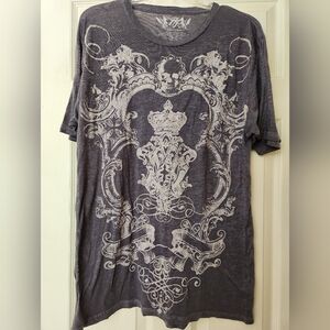 HP Men's Gray Graphic T-Shirt, Size L